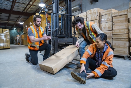 Warehouse worker injured by forklift