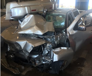 image of a totaled car